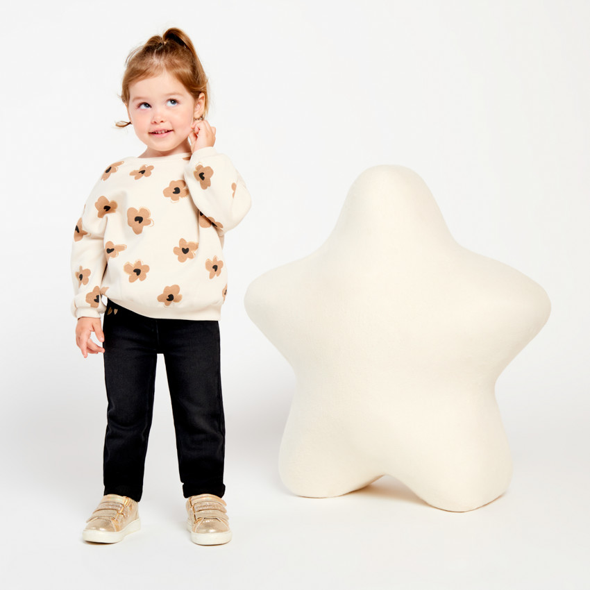 Sweat molleton oversize imprimé pour bébé fille 