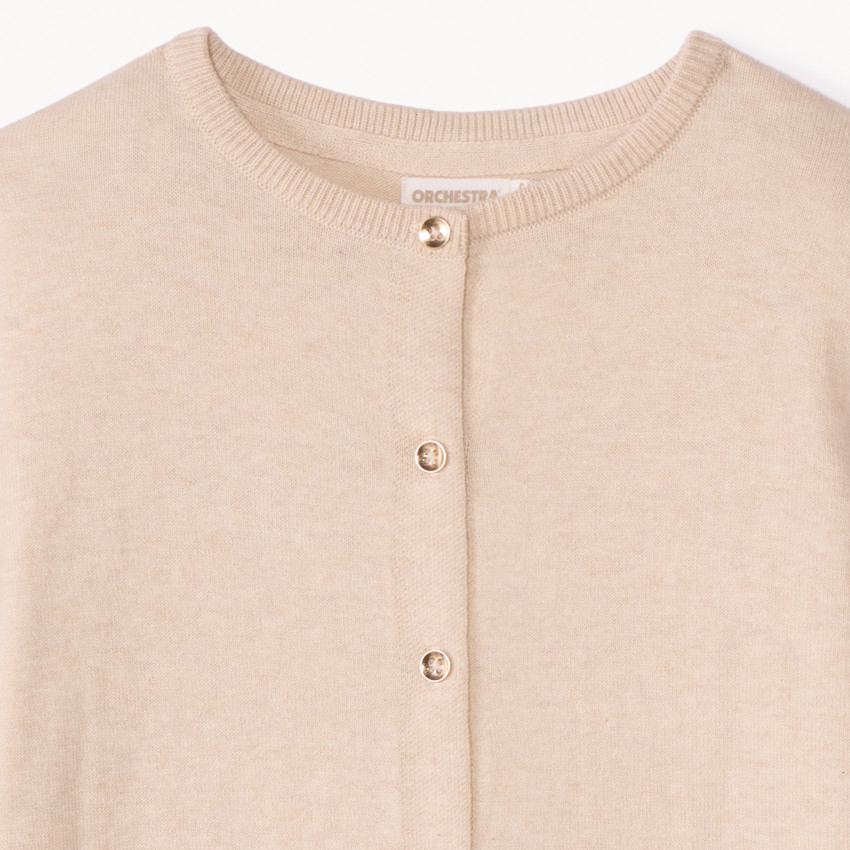 Gilet en tricot uni pour fille 