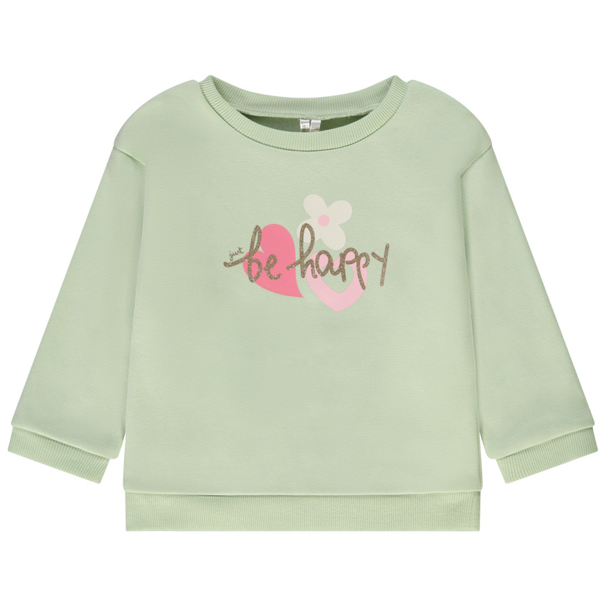 Sweat oversize molletonné print fantaisie pour bébé fille