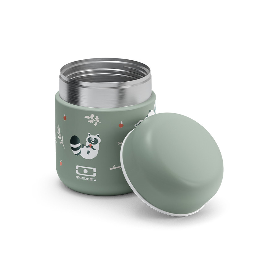 Lunchbox capsule isotherme 280ml Raccoon vert - Vert (Monbento) - Image 1