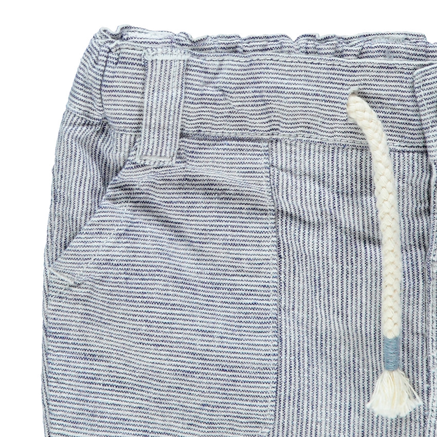 Bermuda à rayures all-over et poches 