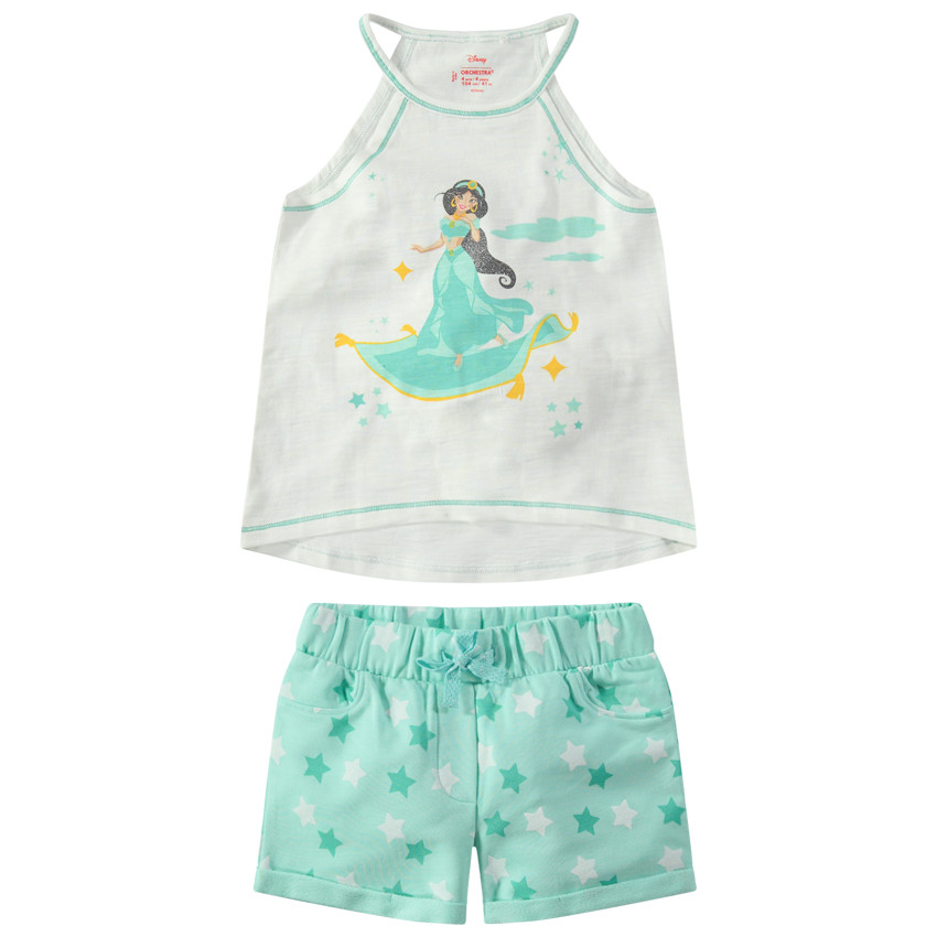 Ensemble débardeur print Jasmine Disney et short à étoiles all-over 