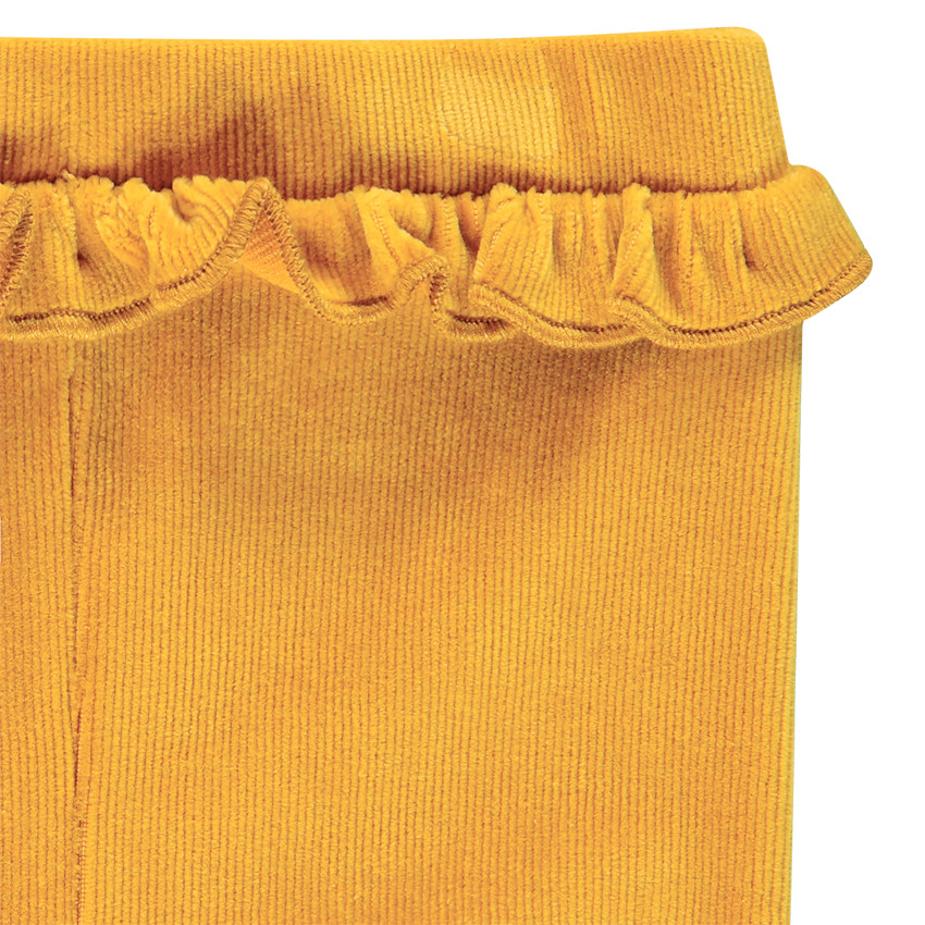Legging en velours à taille volantée pour bébé fille 