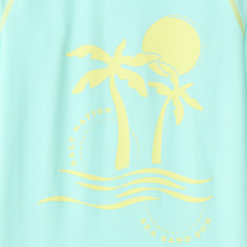 T-shirt manches longues anti-UV SPF 50+ palmiers pour garçon 