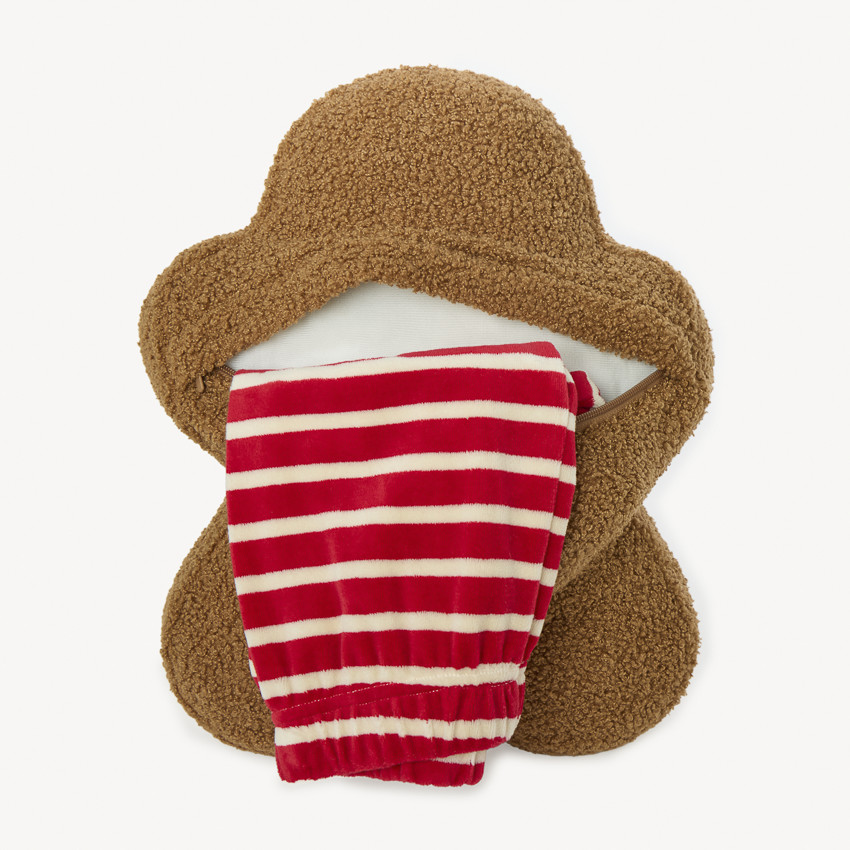 Range-pyjama biscuit de Noël en sherpa pour garçon  