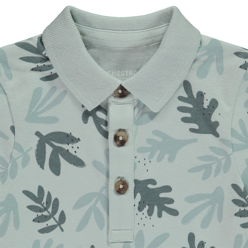 Polo manches courtes imprimé feuillage pour bébé garçon 