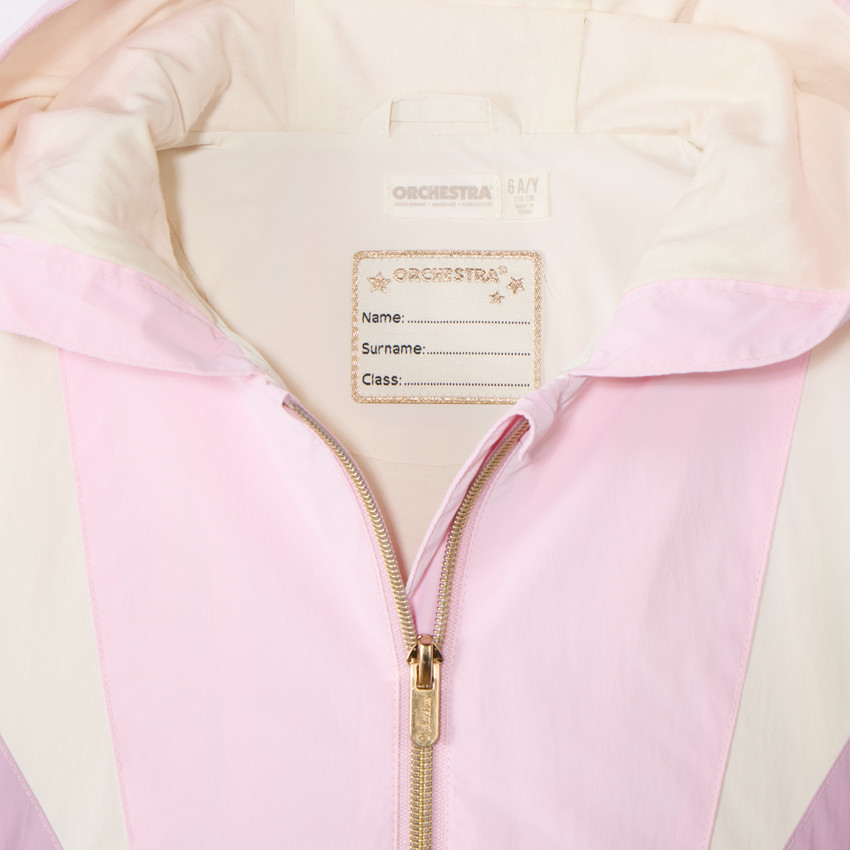 Coupe-vent à capuche effet color block pour fille 