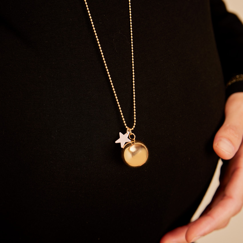 Bola de grossesse doré pendentif étoile 