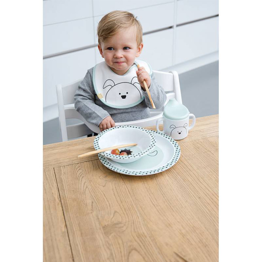 Coffret repas mélamine silicone Little chums – Chien 
