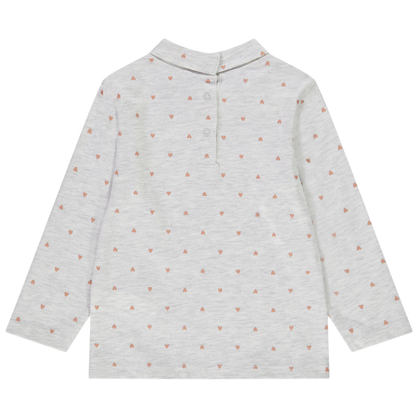 Lot de 2 sous-pulls col cheminée en jersey pour bébé fille  