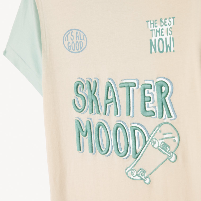 T-shirt manches courtes brodé 3D pour garçon 