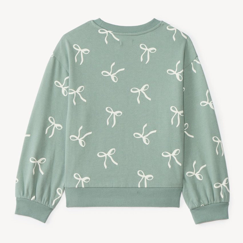Sweat fille en molleton imprimé fantaisie 