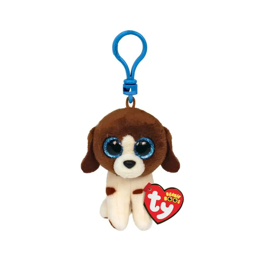Petite peluche Beanie Boo's clip - Muddles le chien Main Petite peluche Beanie Boo's clip - Muddles le chien