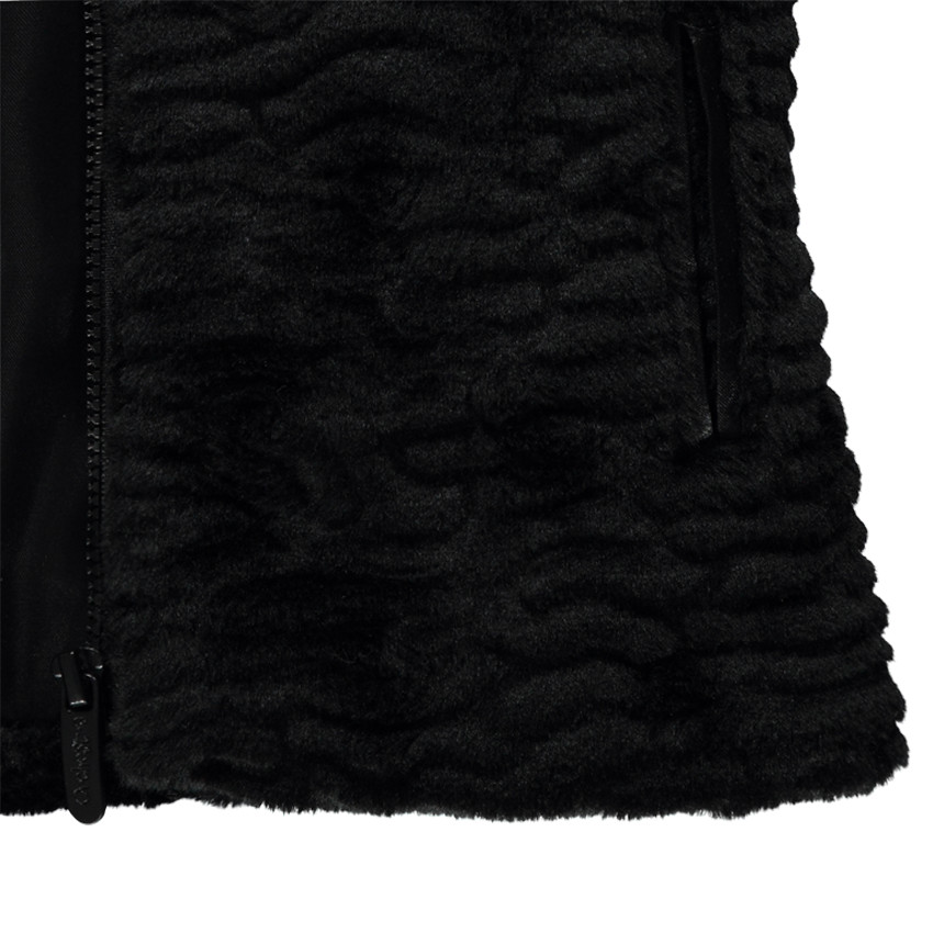 Gilet sans manches en fausse fourrure fantaisie 