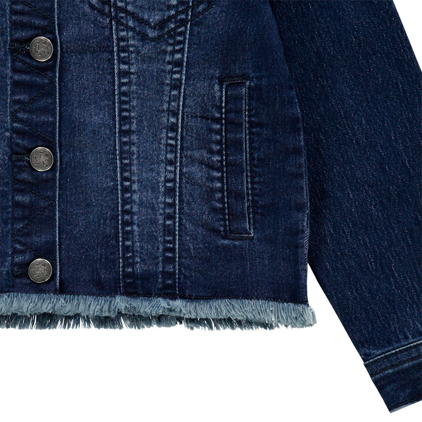 Veste en jean à finition brute pour enfant fille 