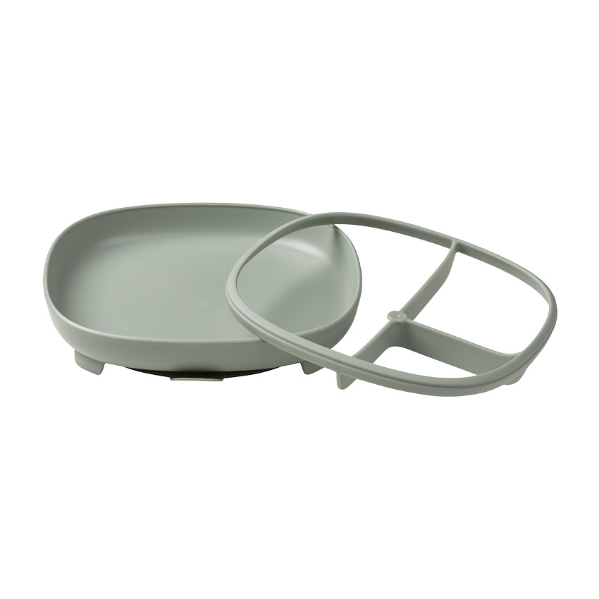 Assiette ventousée avec séparateur amovible 2 en 1 sage - Vert (B.BOX) - Image 1
