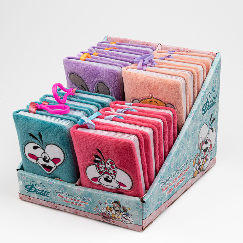 Mini carnet porte clé en peluche A7 - Diddl et ses amis (Modèles aléatoires) 