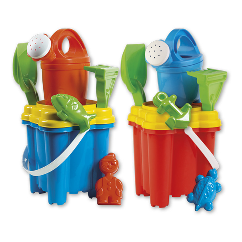 Set de plage seau + accessoires Main Set de plage seau + accessoires