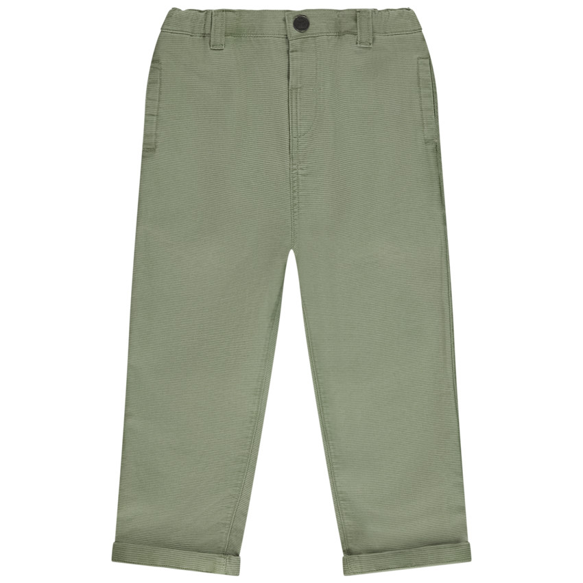 Pantalon en toile armurée unie pour bébé garçon 