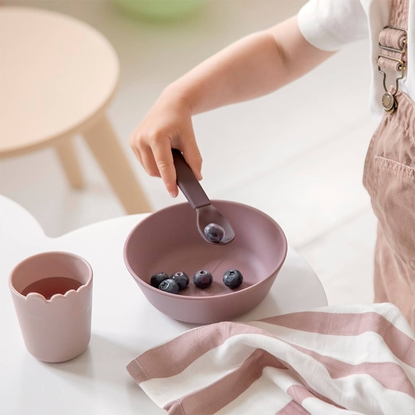 Kit vaisselle premier repas Kiddish - Rose 