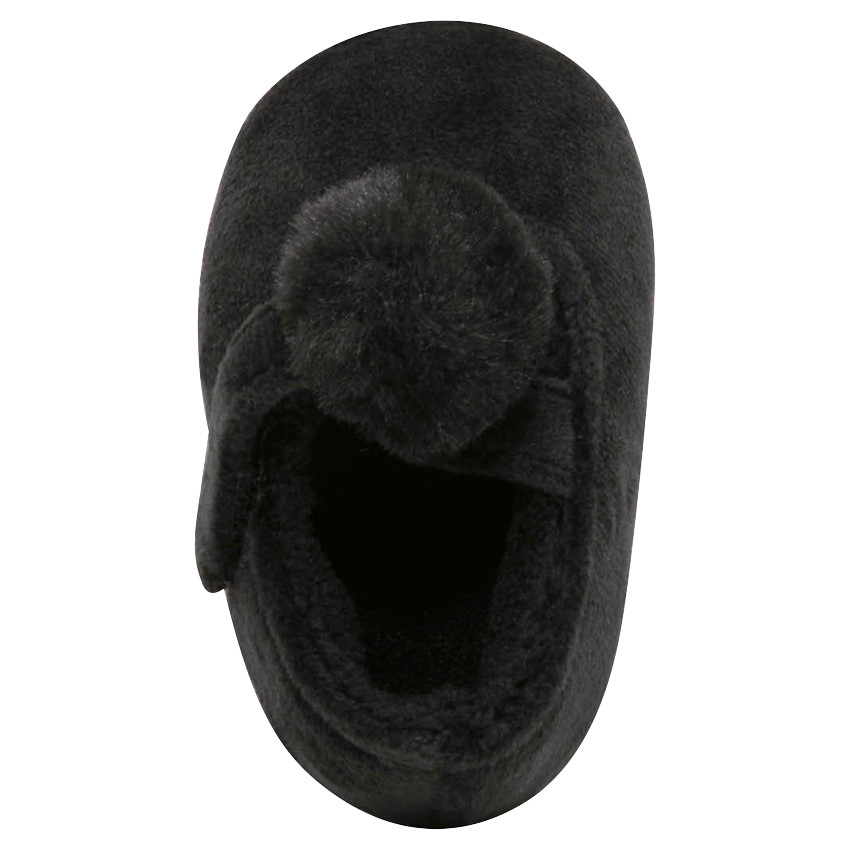 Babies en sherpa all-over avec scratch et pompon 