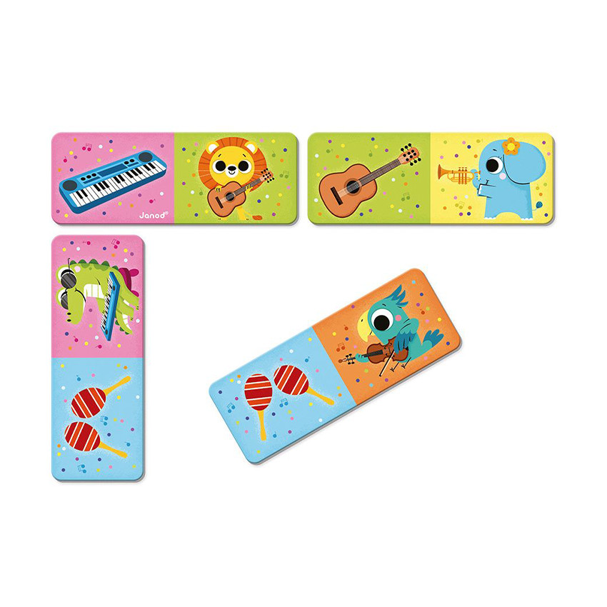 Dominos instruments de musique & animaux musiciens 