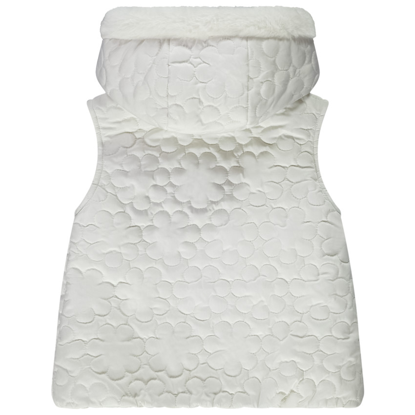 Doudoune sans manches matelassée fleurs doublure sherpa pour fille 