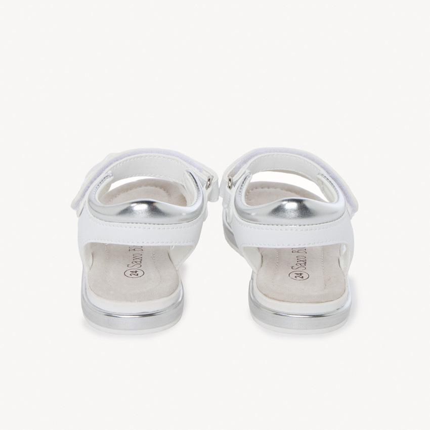 Sandales blanches à brides drapées pour fille 