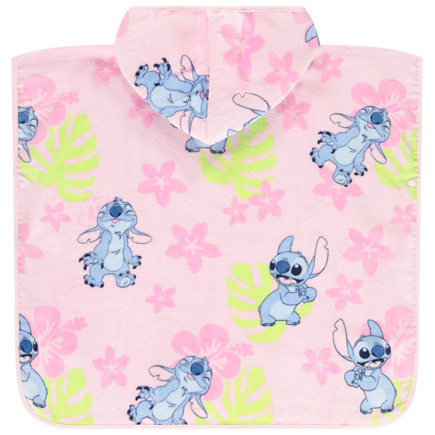 Poncho de bain imprimé Stitch Disney pour fille 