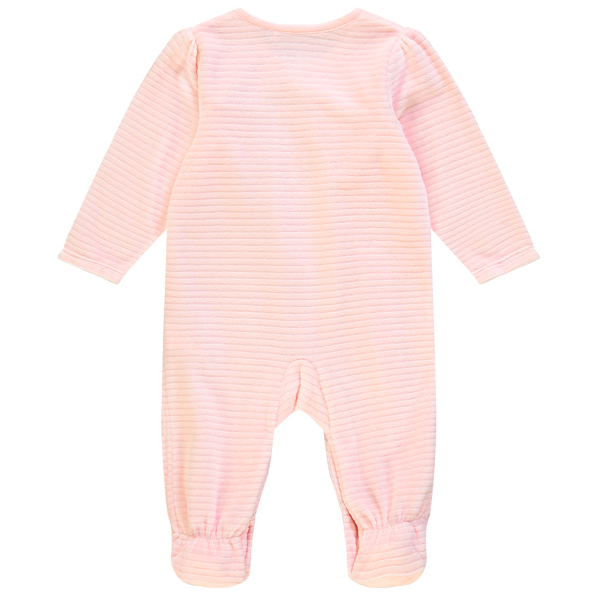 Dors-bien en velours rose pour bébé fille 