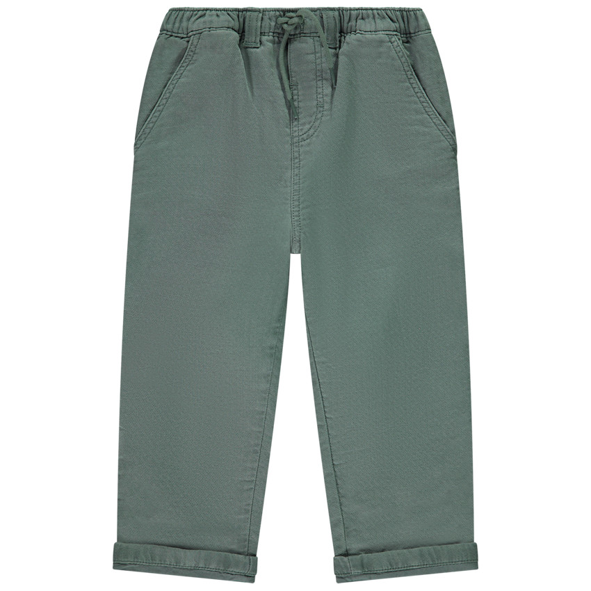 Pantalon uni en toile doublé pour bébé garçon