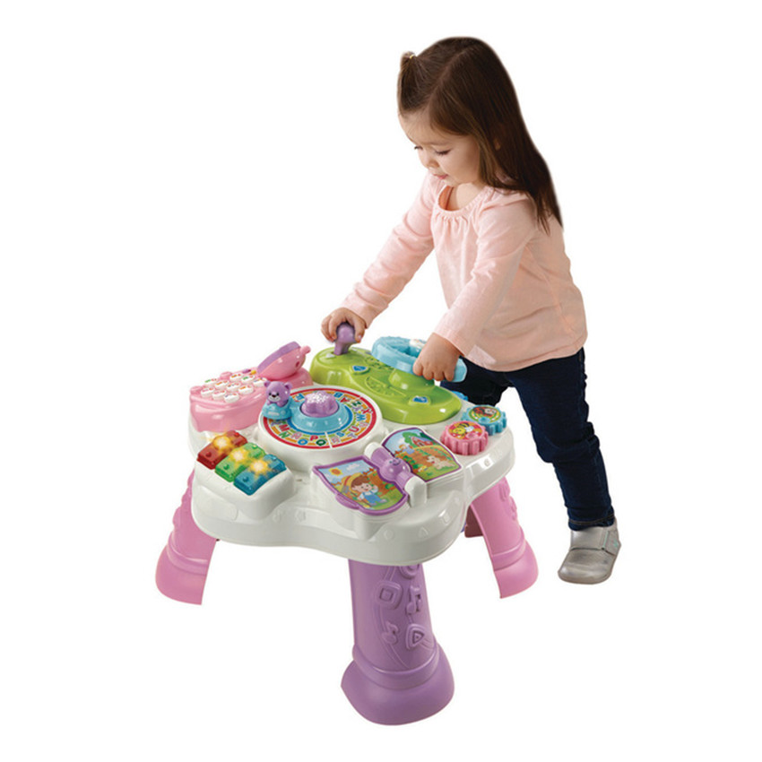 Table d'activités bilingue - Rose  