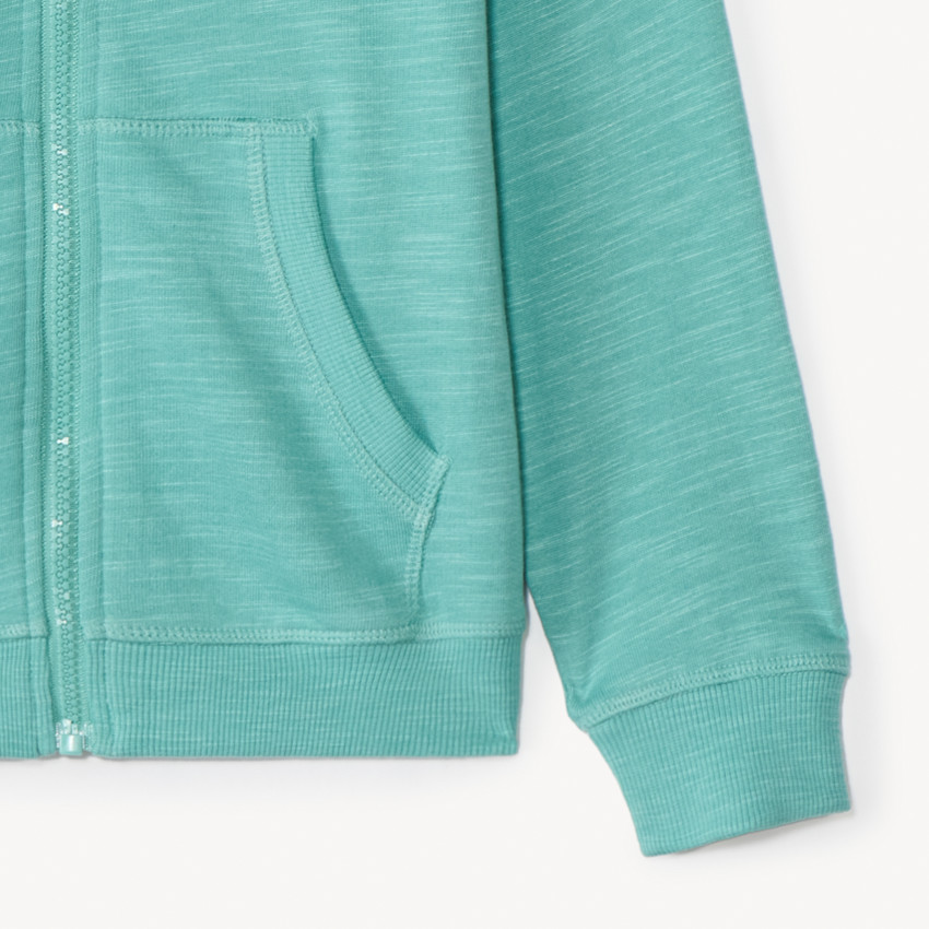 Gilet molleton uni à capuche pour garçon 