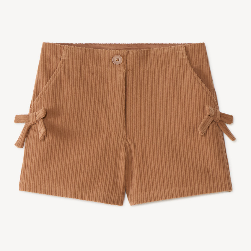 Short en velours côtelé fille