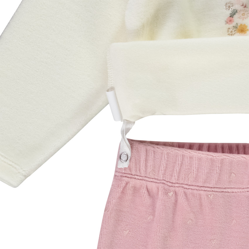 Pyjama 2 pièces en velours pour bébé fille 