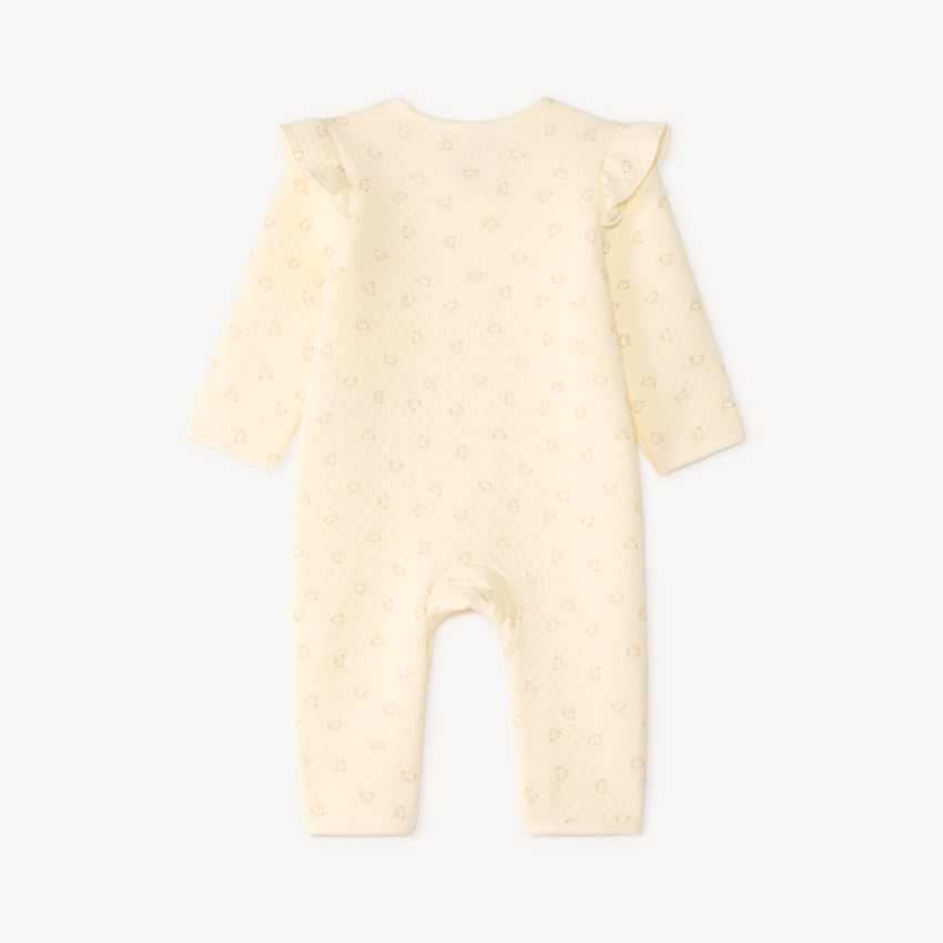 Combinaison en maille fantaisie imprimé ourson pour bébé fille 