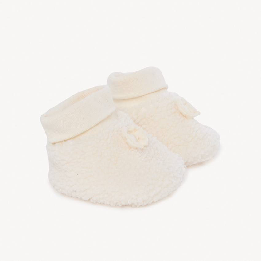 Chaussons en sherpa moutonné pour bébé fille