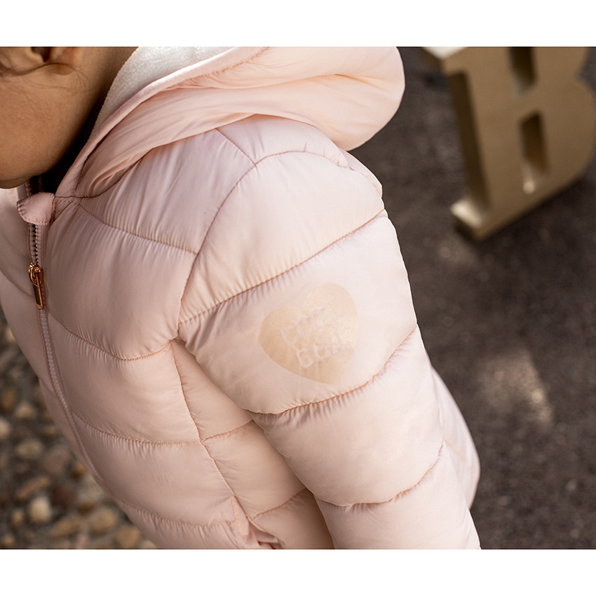 Doudoune à capuche doublée micropolaire pour bébé fille 