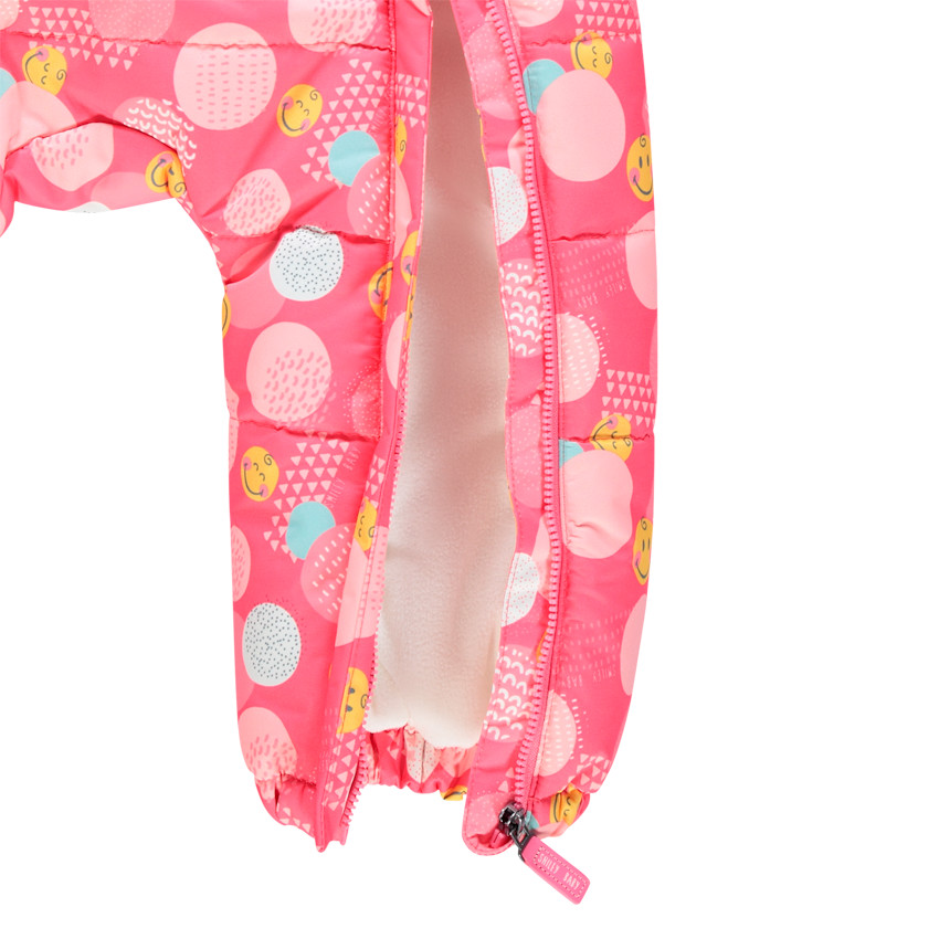 Combinaison de ski doublée micropolaire imprimée Smiley Baby all-over 