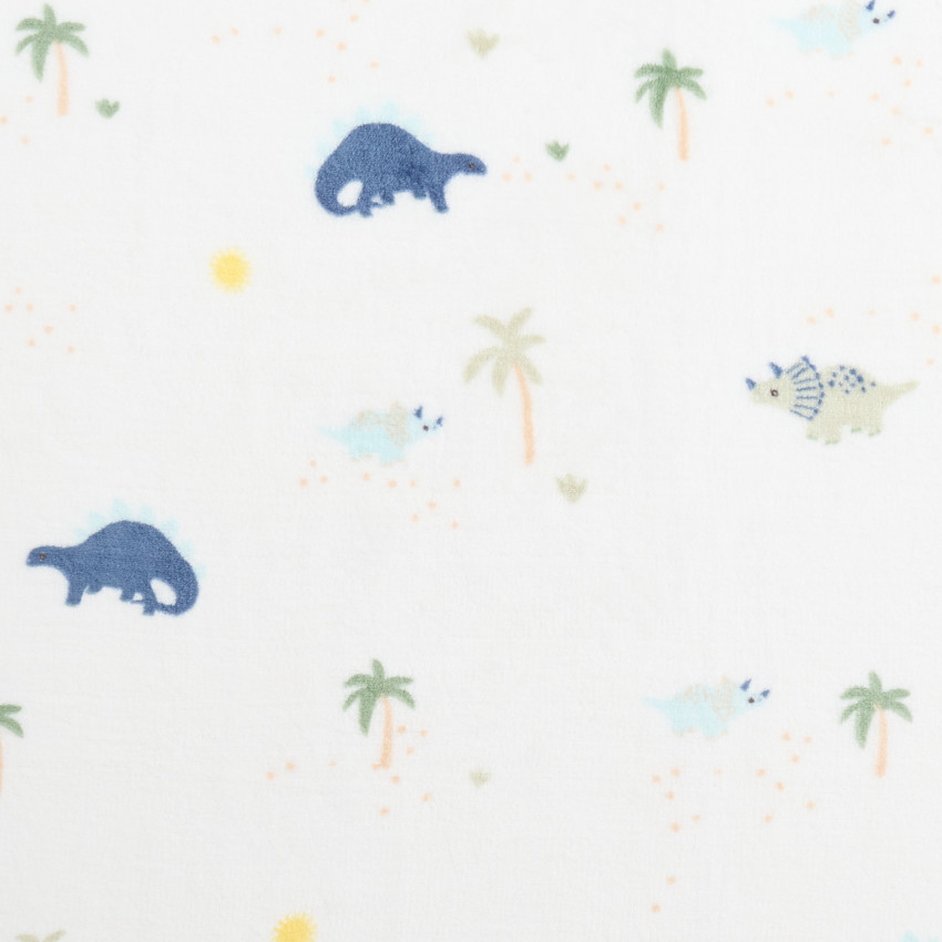 Couverture en sherpa motif dinosaure - 80x110 cm 