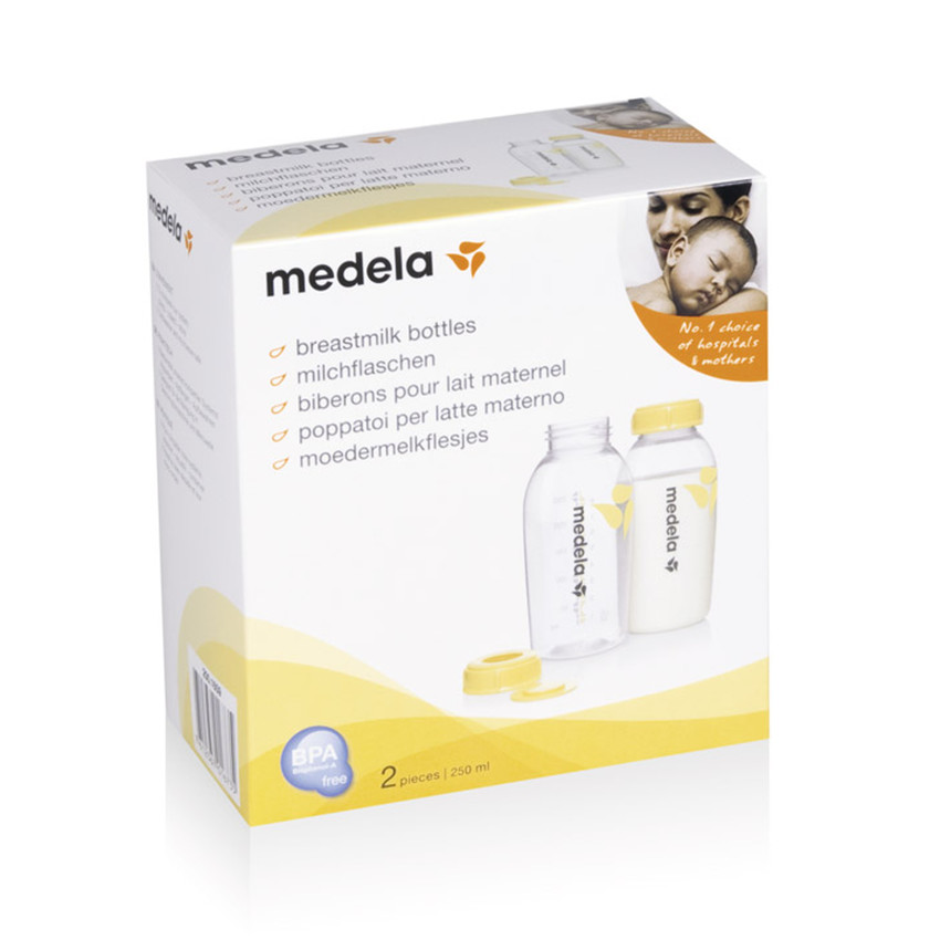 Lot de 2 biberons pour lait maternel - 250 ml 