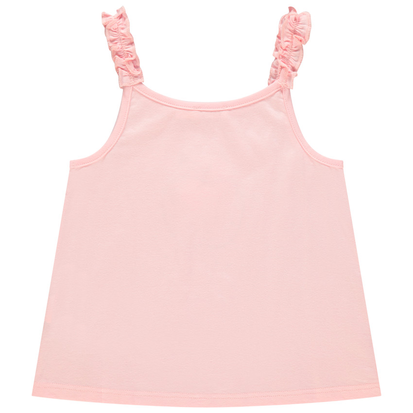 Débardeur en coton print fruit et détails en relief 