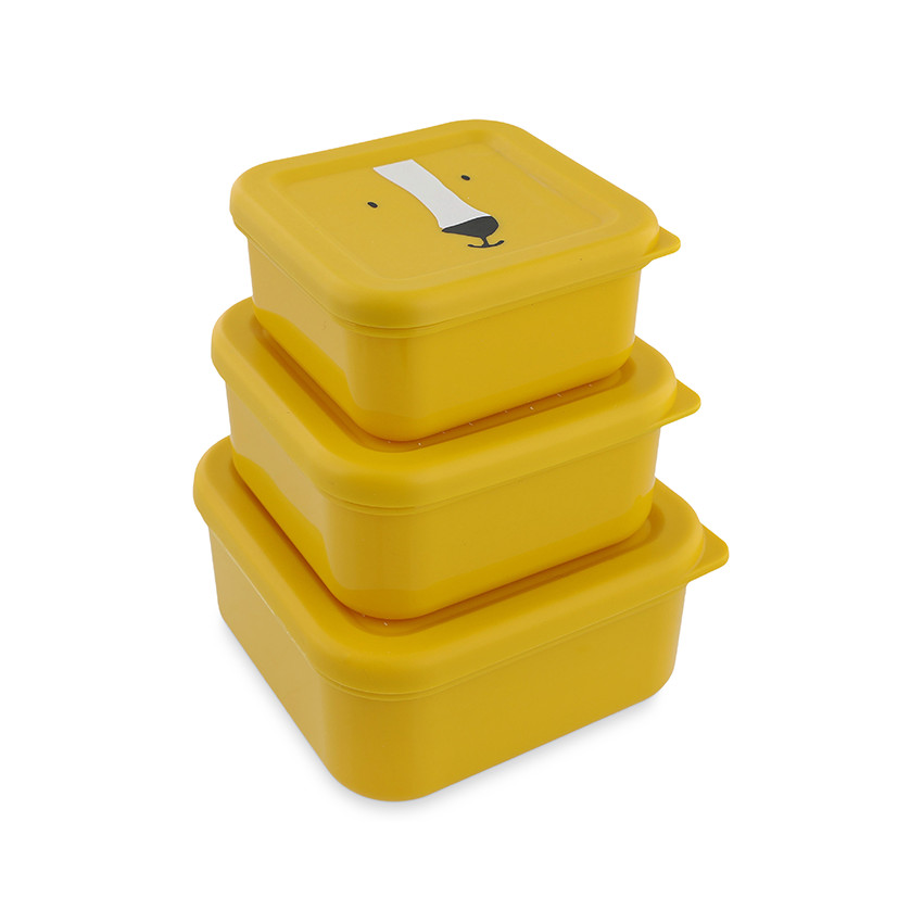 Lot de 3 lunchbox gigognes Mr. Lion jaune