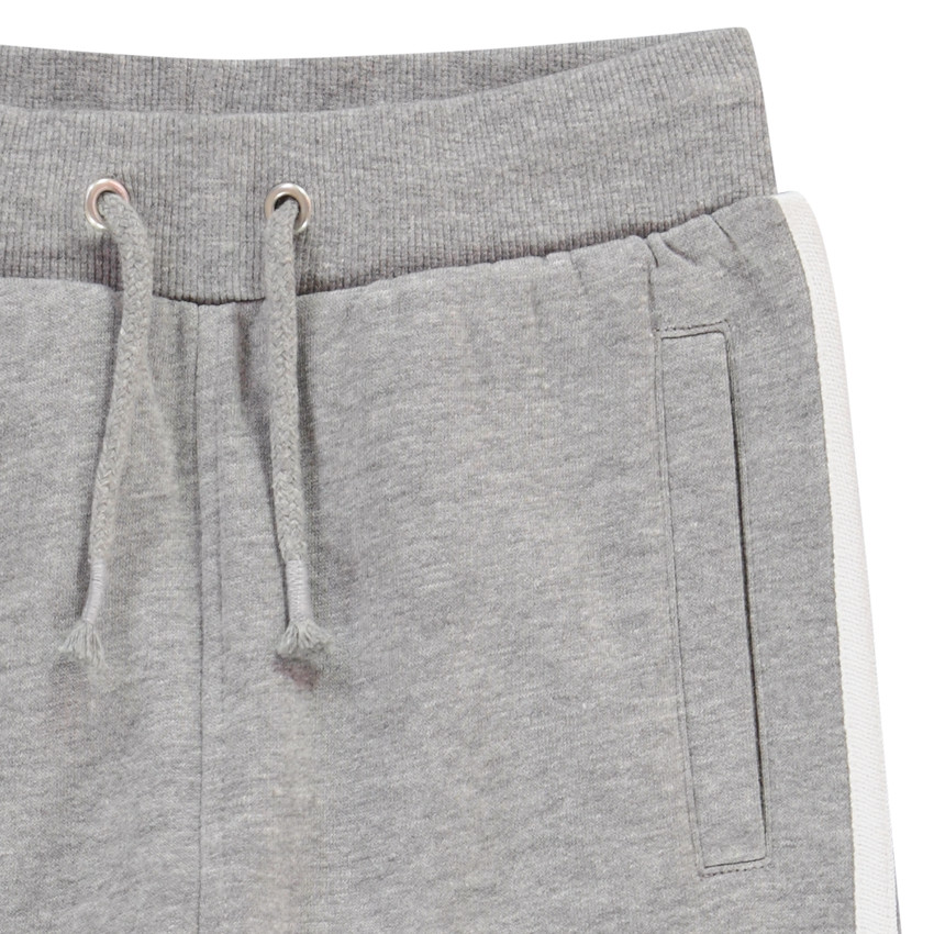 Pantalon de jogging en molleton gratté avec bandes placées pour fille Main Pantalon de jogging en molleton gratté avec bandes placées pour fille