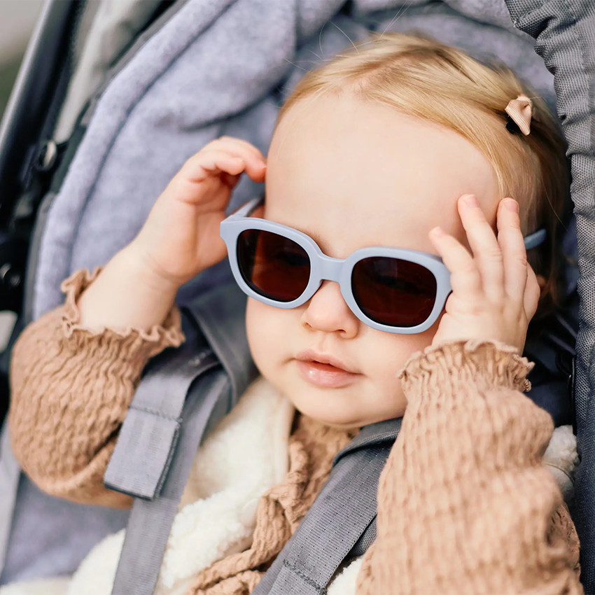 Lunettes de soleil avec cordon 9-24M Square Lucky galet 