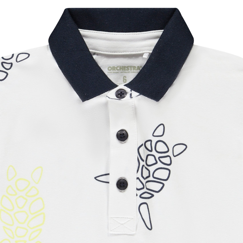 Polo manches courtes imprimé tortue pour garçon  