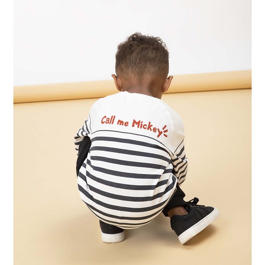 Marinière en jersey broderie Mickey Disney pour bébé garçon 