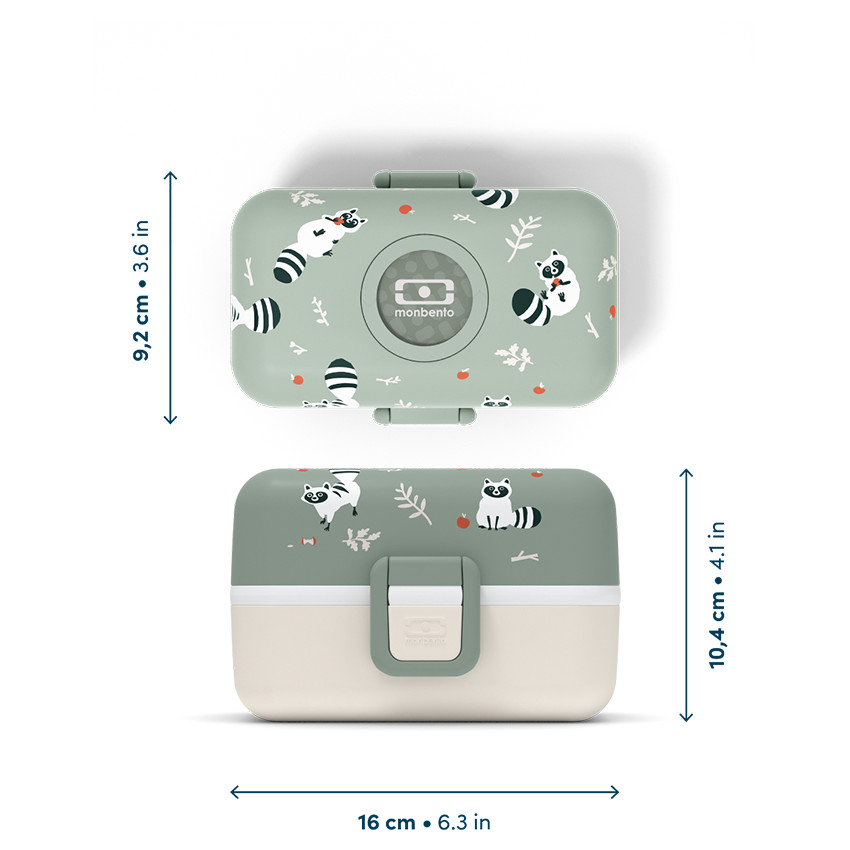 Lunchbox Tresor - Racoon 800ml - Vert (Monbento) - Image 4
