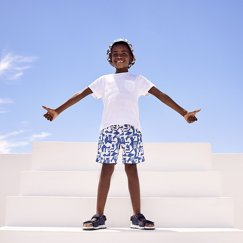 Bob imprimé Mykonos pour garçon 