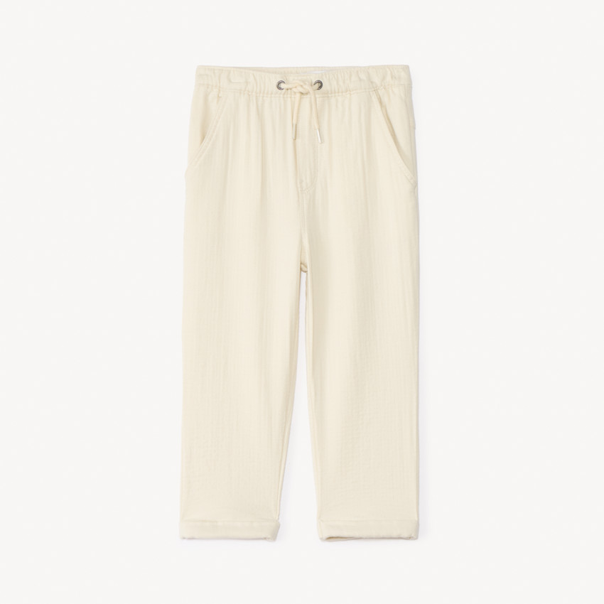 Pantalon uni en toile pour bébé garçon 